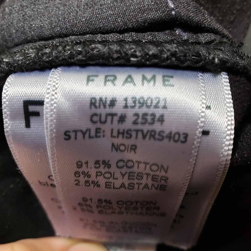 Frame Le High Straight Black Tuxedo Jeans - Picture 8 of 8